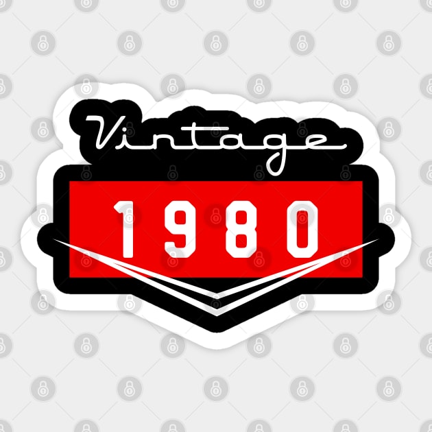 Vintage 1980 Made in 1980 40th birthday 40 years old Gift Sticker by CreativeShirt